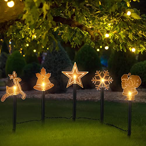 Luces solares de Navidad para paisajes