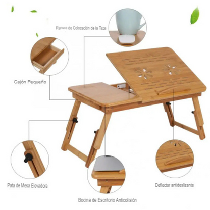 Mesa Portable de bambu Notebook