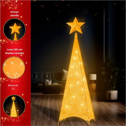 Árbol Pirámide de Navidad con 2.1 metros