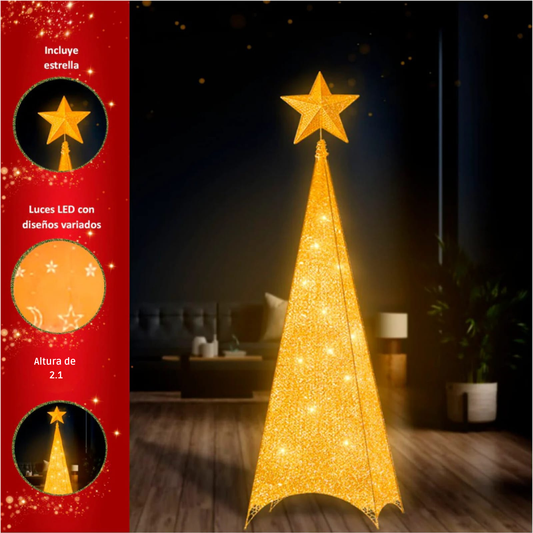 Árbol Pirámide de Navidad con 2.1 metros