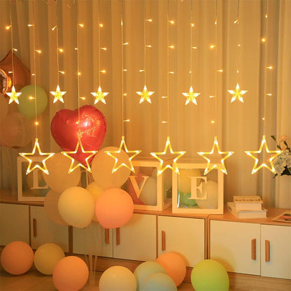 Guirnalda 12 estrellas LED de Navidad