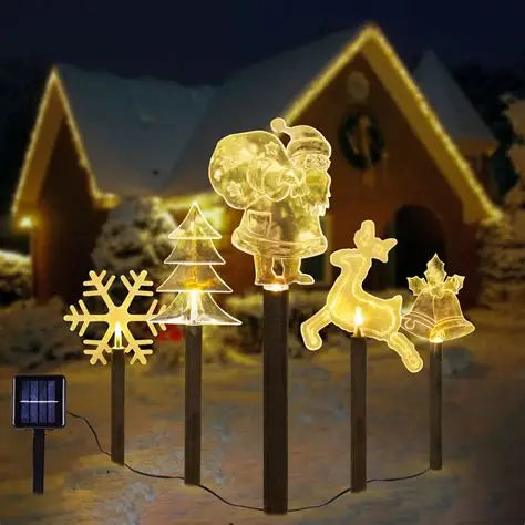 Luces solares de Navidad para paisajes